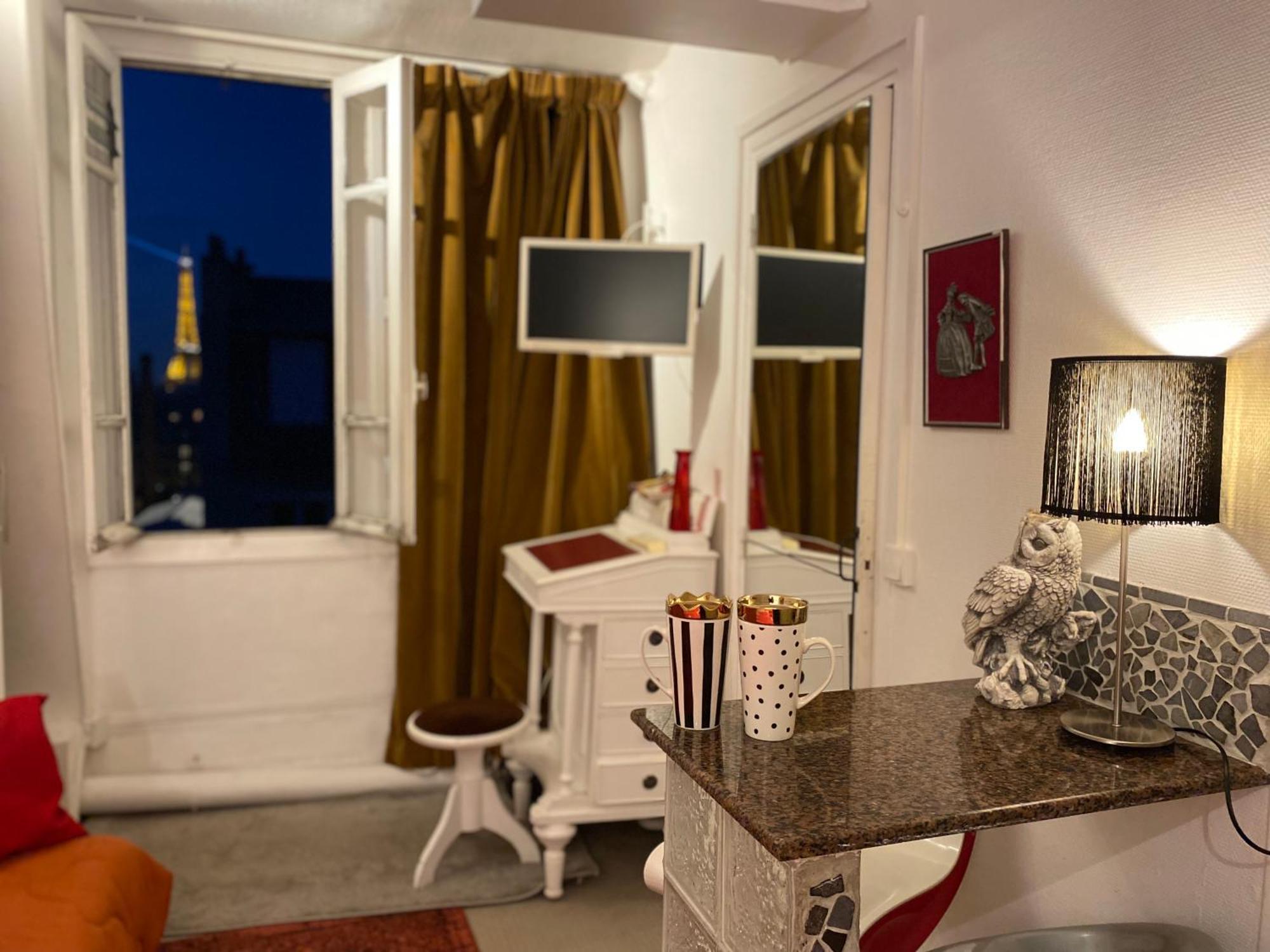 Studio Chic Paris Tour Eiffel Near Eiffel Tower 7Th Floor Zewnętrze zdjęcie